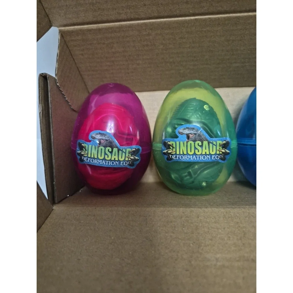4 Pack Jumbo Dinosaur Deformation Eggs - Perfect for BIRTHDAY Baskets & Gifts